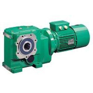 single-phase electric gearmotor / right-angle / bevel / helical