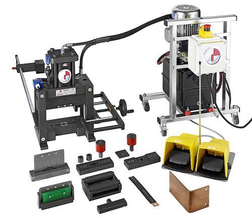 combined tool for working copper busbars