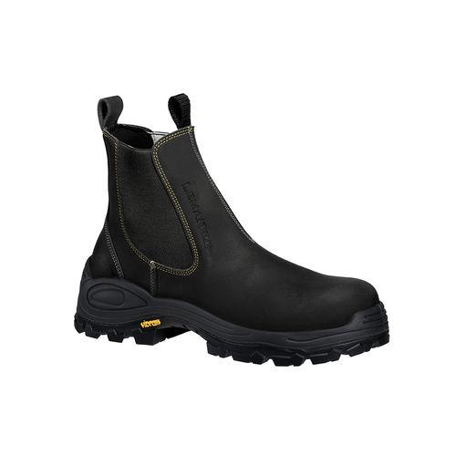 anti-static safety boot / leather / nitrile / PU