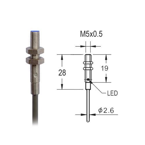 inductive proximity sensor / small-size / cylindrical M5 / with switching function