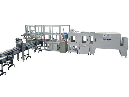 automatic tray packer sleeve wrapping machine / with heat shrink film / multiple