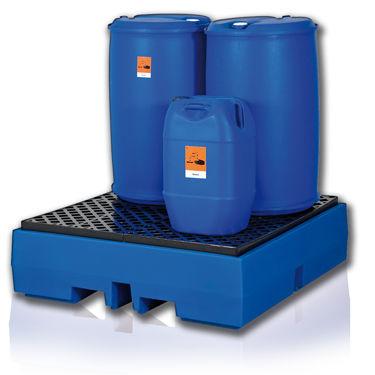 8-drum containment bund / 1-drum / polyethylene / for indoor use