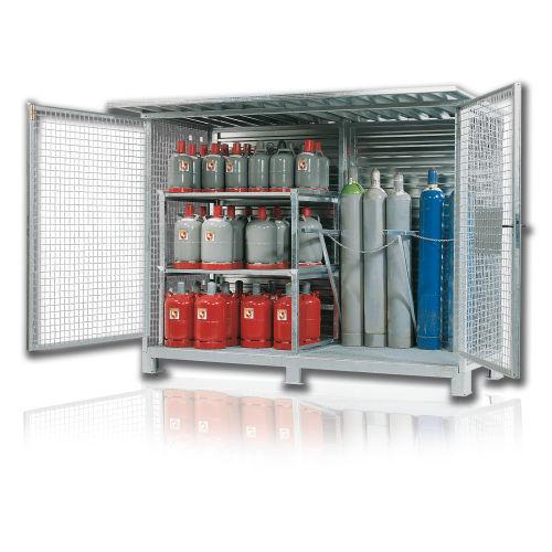 storage cabinet / compact / fire-resistant / for gas bottles