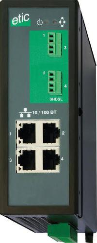 managed network switch / industrial / 4-port / DIN rail