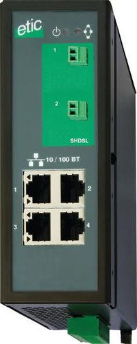 managed network switch / industrial / 2-port / DIN rail