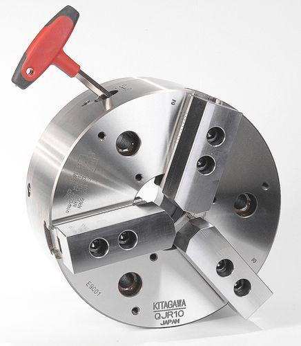 turning power chuck / 3-jaw / through-hole / with jaws