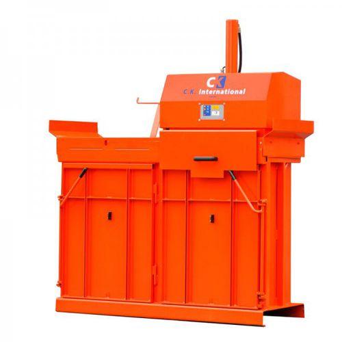vertical baling press / front-loading / cardboard box / multi-chamber