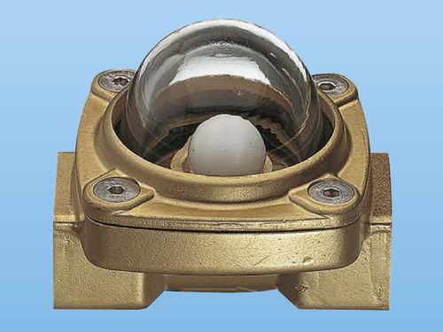 glass flow indication sight glass with ball