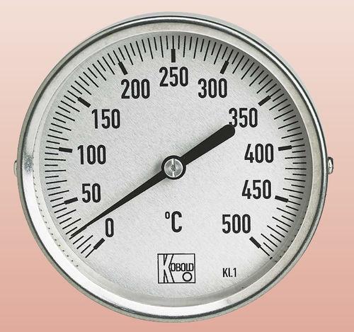 dial thermometer / bimetallic / stainless steel / industrial