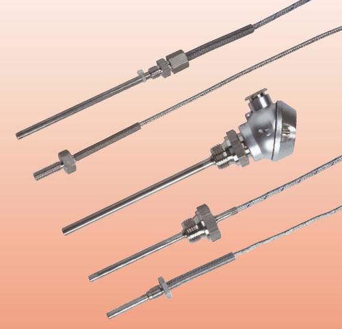 resistance temperature probe / Pt100 / threaded / stainless steel