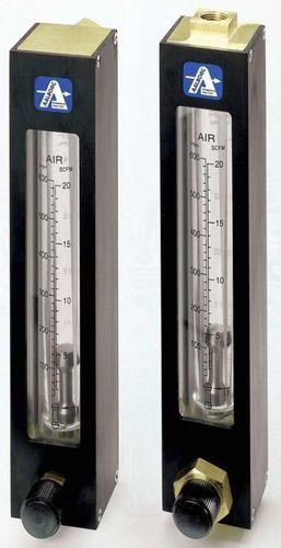 variable-area flow meter / glass tube / for air / for water