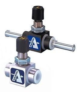 needle valve / flow control / shut-off / for air