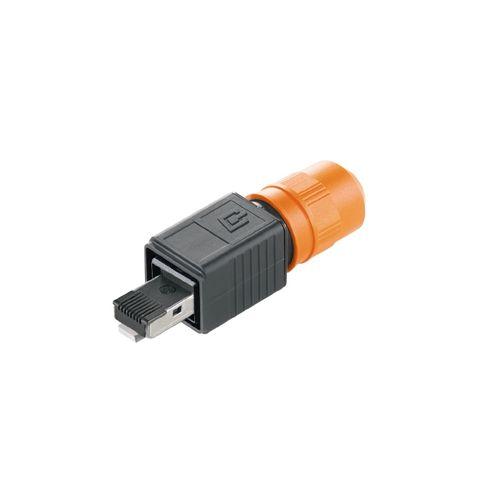 push-pull connector / RJ45 / fiber optic / plug-in