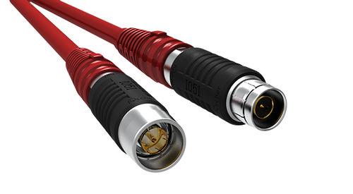 triaxial connector / straight / push-pull / for HDTV cameras