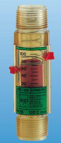 variable-area flow meter / viscosity-compensated / for oil / in-line