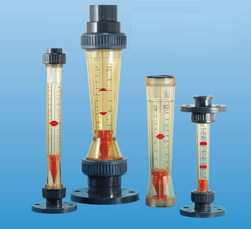 variable-area flow meter / plastic tube / for air / in-line