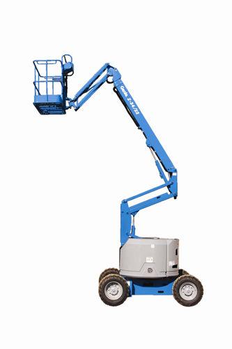 wheeled articulated boom lift / diesel / rough terrain