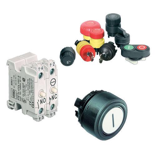 key lock push-button switch / mushroom / single-pole