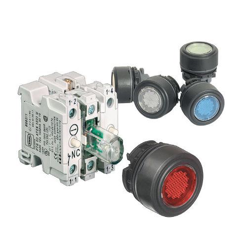 mushroom push-button switch / single-pole / control / illuminated