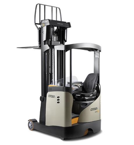 electric reach truck / side-facing seated position / for medium loads / handling