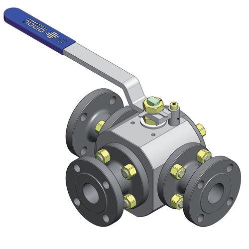 floating ball valve / lever / petroleum / for air