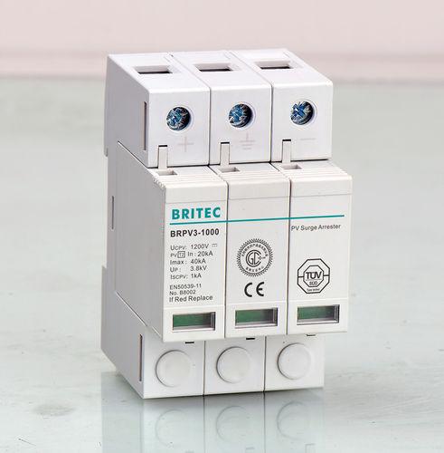 type 1 surge arrester / type 2 / DIN rail / photovoltaic