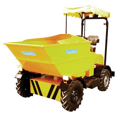 dumper with lifting skip / rubber-tired / diesel / compact