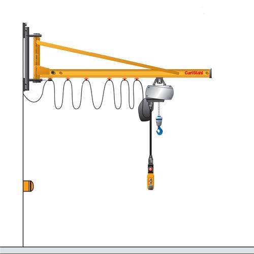 wall-mounted jib crane / overbraced / electric