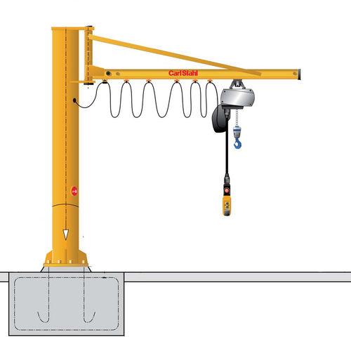 pillar jib crane / overbraced / electric