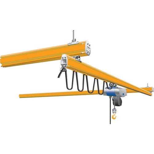 single-girder overhead traveling crane / underslung / lightweight / low headroom