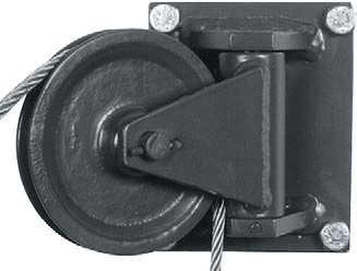 rotating pulley / for cables / bearing