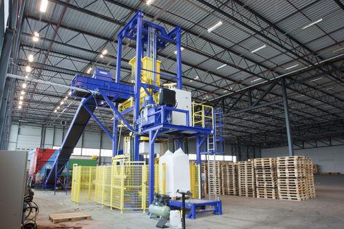 vertical baling press / top-loading / channel / compact