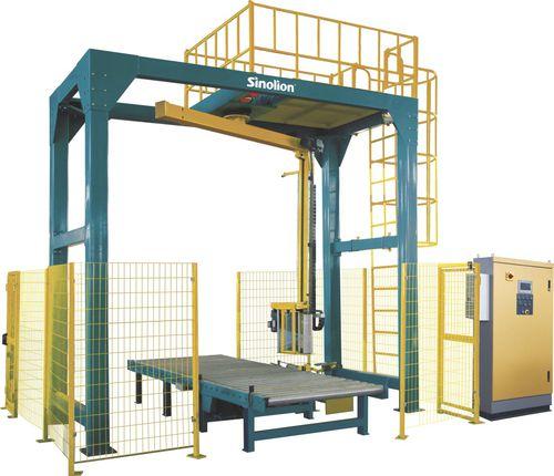 rotary arm stretch wrapper / automatic / pallet / with conveyor