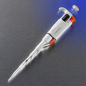 manual adjustable-volume pipette / single-channel / borosilicate glass