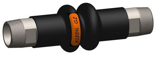 axial pipe expansion joint / rubber / for pipes / for water