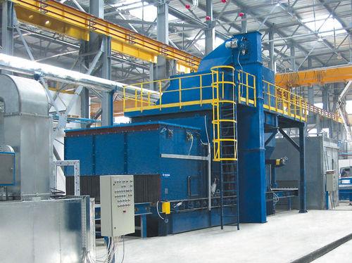 roller shot blasting machine / sheet metal / continuous