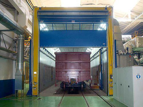 paint booth for railway applications