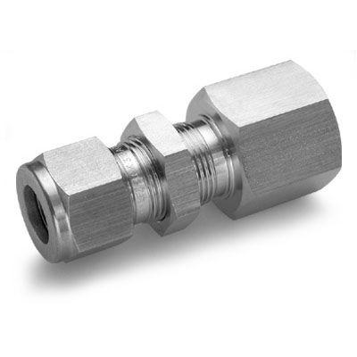 female fitting / double-ferrule / bulkhead / straight